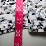 CAbi Knit Shift Shirt Dress Size Large White/Gray/Black Print 3/4 Sleeves #822 Photo 6