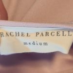 Rachel Parcell Rosewater Blouse Top M Dusty Rose Pink Scalloped Tie-Cuff Top Photo 3