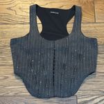 Maniere De Voir Rhinestone denim corset C25 Photo 1