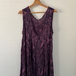 Ecote Raw Seam Purple Paisley Dress Photo 8