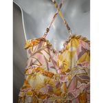 MOON ORCHARD Floral Maxi Dress Medium Boho Lagenlook Cottagecore Romantic Hippie Orange Photo 8