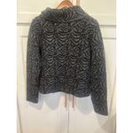 Susan Bristol Black Gray Abstract Pattern Button Jacket Women's M wool blend Photo 7