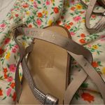 Salvatore Ferragamo  Silver Strappy Sandals Photo 3