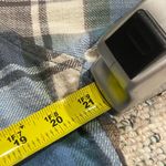 American Eagle blue, green, brown, tan, white plaid long sleeve flannel S Photo 7