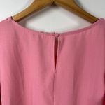 Umgee Blouse Women Size L Pink Ruffle Sleeve Spring Modest Peasant Preppy Photo 4