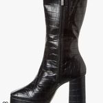 Schutz Shutz Croc Embossed Boots Sz 6.5 Photo 0