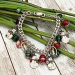 Germany Christmas Themed Loaded Charm Bracelet Red Photo 0