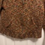 Pendleton Women’s Vintage  100% Shetland Wool Fill-zip Cardigan L BrownOrange Photo 3