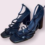 Forever 21 Women's Size 10 Patent Leather Strappy Block Heel Sandals Photo 0