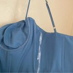 House Of CB House‎ of CB Myrna Aegean Corset midi Dress in blue XS NWOT $269 Photo 13