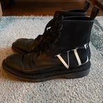 Valentino Garavani  Black Combat Boots Photo 7