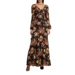 Veronica Beard NWT Veronica‎ Beard Floral Flower Silk Long Sleeve Dress Pink Boho Women 4 Photo 1