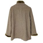 J. JILL Wool Jacket with Faux Fur Trim Brown Size M Photo 4