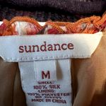 Sundance  Shift Dress 100% Silk Sleeveless Crew Neck Abstract Floral Orange M Photo 2