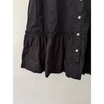 J.Crew NWT  Ruffle Sleeve Mini Shirt Dress Black Size 4 Photo 3