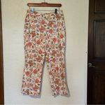 Pendleton Size 6 Cropped Capri Pants Floral Paisley Lined White Coral Women's Photo 9