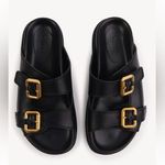 Chloé Chloe Nil Double-Strap Cowhide Mules In Black Color Size 38. Photo 0