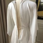 Lewit Split Kimono Sleeve Dress White NWT 6 Photo 7