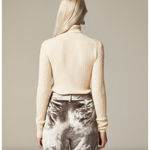 J.Crew  Featherweight Cashmere Turtleneck Sweater Rhinestones Buttercream XL NWT Photo 4