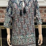 Vibrant paisley blue and orange tunic / M / Excellent condition Size M Photo 0