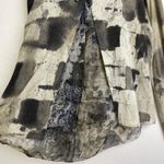 Scandal Italy Sweater Top Long Sleeve Knit Layered Lined Sheer Shirt Pleat Back* Brown Size M Photo 7