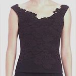 Bailey 44 Taylor top Black lace Illusion neckline Sleeveless Stretch Size M Photo 1