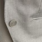 H&M  Silvery Gray Blazer Suit Jacket Single Breasted One Button Photo 2