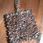 Artistic Pink Crystal and Pink Bead Rose Gold Tone Pendant Necklace Photo 2