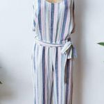 Cloth & Stone  Anthropologie Striped Linen Jumpsuit Medium Photo 0