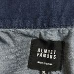 Almost Famous Dark Blue Jean Jacket with Bungee Tie Hem | Size XL Photo 3