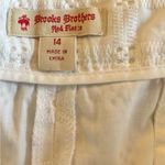Brooks Brothers  White 100% Cotton Print Lined Shorts 3 1/2” inseam Size 14 Photo 7