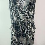 Zenobia S Animal Print Sleeveless Cowl Neck Pocketed Mini Dress Photo 0