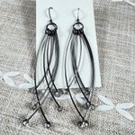 ZARA  Black and Silver Cascade Earrings Photo 2