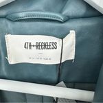 4th & Reckless PU double breasted Victoria jacket in‎ teal XL Green Photo 7