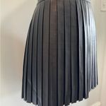 Pretty Little Thing  Black Pleated Faux Leather Mini Skirt sz10 Photo 2