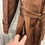 VTG Skin Gear Napa Y Ante Soft Brown Leather Dress Coat With Belt Size M Photo 6