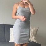 Grey mini dress Gray Size L Photo 0