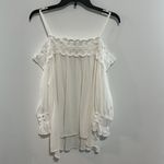 Moon River  Cream Lacey Trim Top Size Small Photo 1