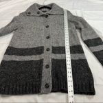 Talbots Gray Multicolor Speckles Long Slouchy Funnel Collar Cardigan Sweater Photo 3