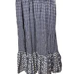 Banjanan Aurelia Ruffle Sleeve Tiered Maxi Dress in Gingham Noir Small Blue Photo 6