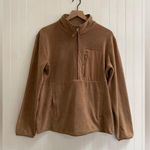 32 Degrees Heat  Plush Fleece Quarter Half Zip Pullover Sweatshirt Tan Size M NWT Photo 0