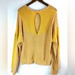 BKE  M Textured Pullover Long Sleeved Yellow Gold Knit Top Photo 1