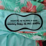 Ymi  Tropical Print One-Piece Swimsuit NWT Size Medium Green and Pink Swimsuit Photo 6