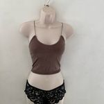 Free People Chocolate Brown shimmer Knit Top Photo 1