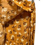 Sonoma  Women Skirt XL Mustard Floral Asymmetrical Wrap Boho Cottagecore Whimsy Photo 4