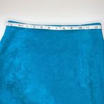 Nicole Miller Vintage 90s‎  suede turquoise skirt, Size 4 Photo 3