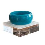 Turquoise Marbled Wide Resin Bangle Bracelet For Women Size 7inch Boho Beach Blue Photo 0