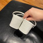 Calvin Klein Belma Leather Alligator Crocodile Embossed Toe Ring Photo 2