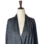 Slate + Willow  Sweater Women Large Black Knit Draped Crossover‎ Top Preppy Photo 3