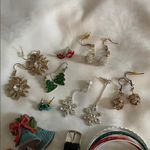 Vintage to Now Christmas Holiday Assorted Jewelry Lot, Jewelry Bundle Red Photo 2